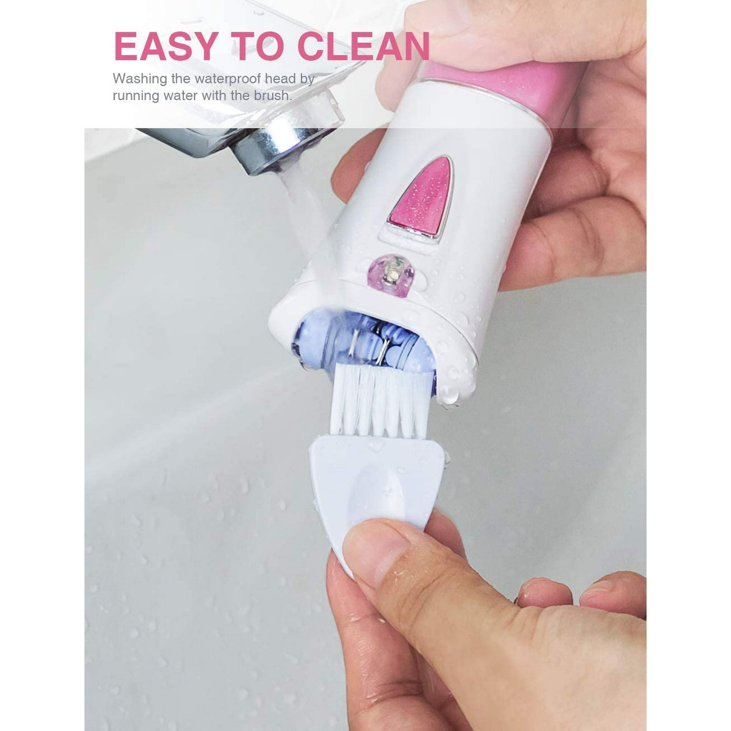 Epilator for Women, LAVERNER Facial Hair Mini Epilator for Body, Portable Smooth Glide Hair Removal with LED for Face Legs Bikini