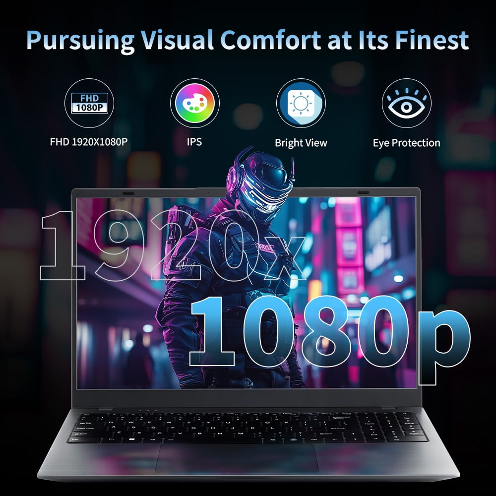 Ningmei NL100P 15.6 Inch Windows Laptop Intel N5095 16GB RAM 512GB SSD Space Gray