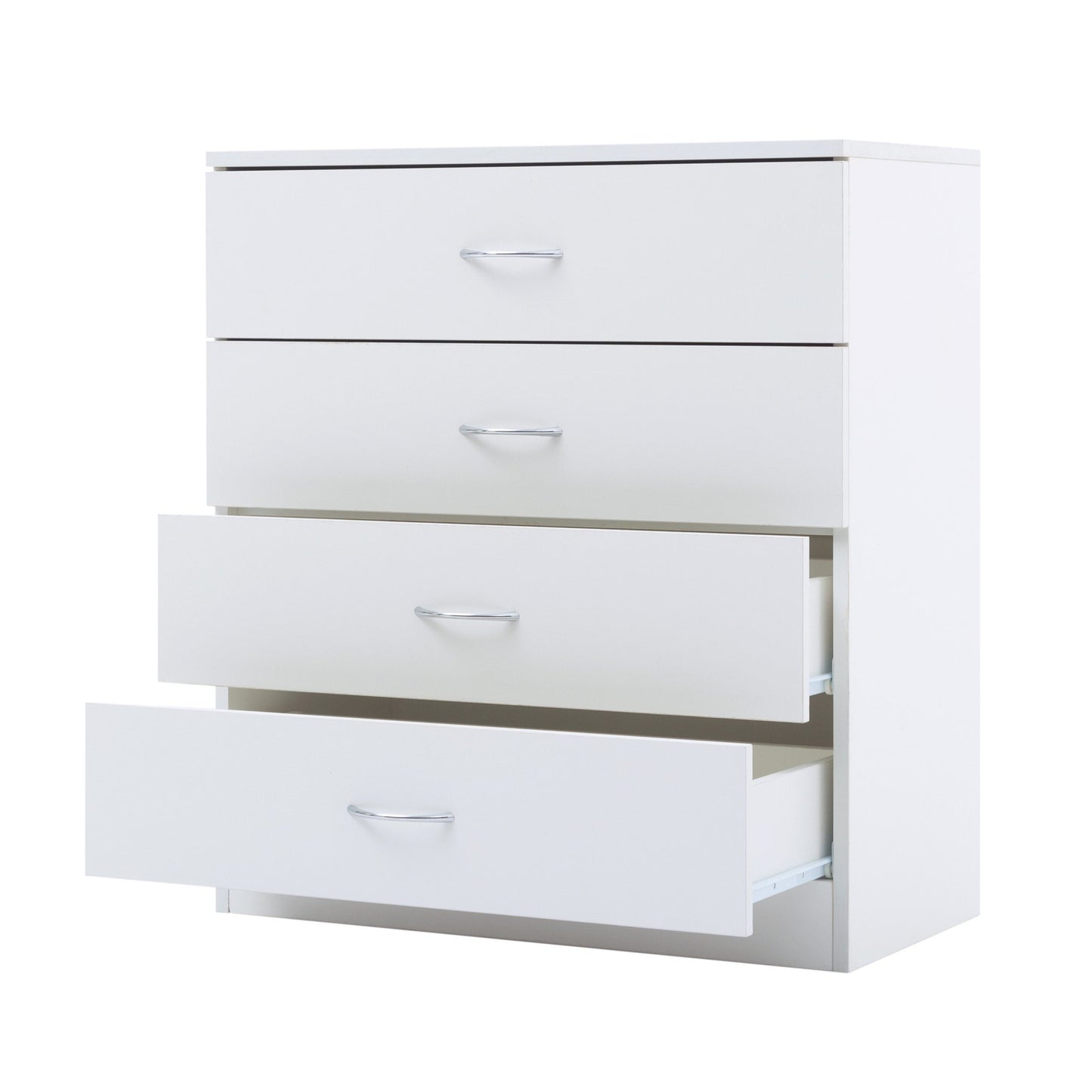 Dranite 4-Drawer Chest,Modern Storage Cabinet for Bedroom,Living Room,Wood Finish with Metal Handles