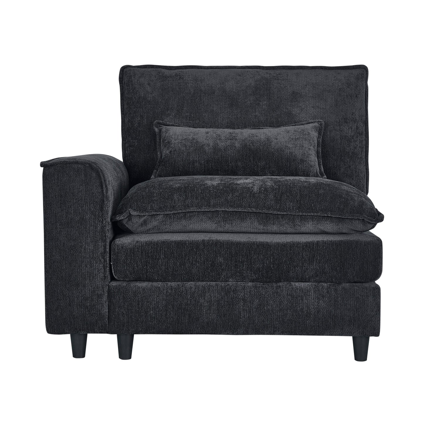 Dranite Modern Single Sofa Armchair for Living Room, Bedroom, White