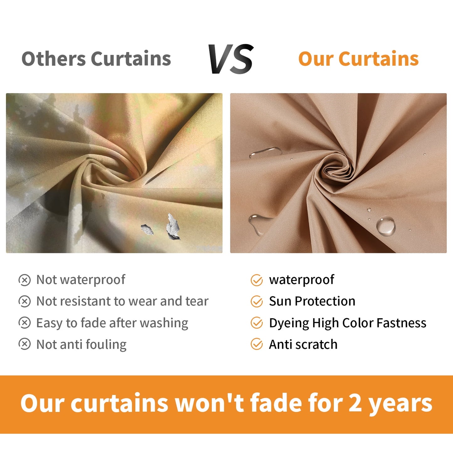 Covered Outdoor Gazebo Curtain Replacement Universal 4-Panel Sidewalls 11' x 13', Outdoor Gazebo Privacy Curtains with Zipper (Curtain Only)