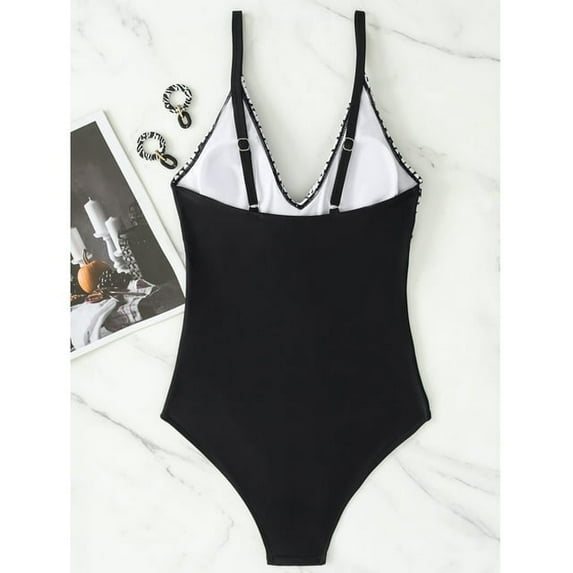 Women's One Piece Swimsuits Tummy Control Front Cross Bathing Suits Slimming Swimsuit V Neck Swimwear Monokini High Waisted Bathing Suit for Women