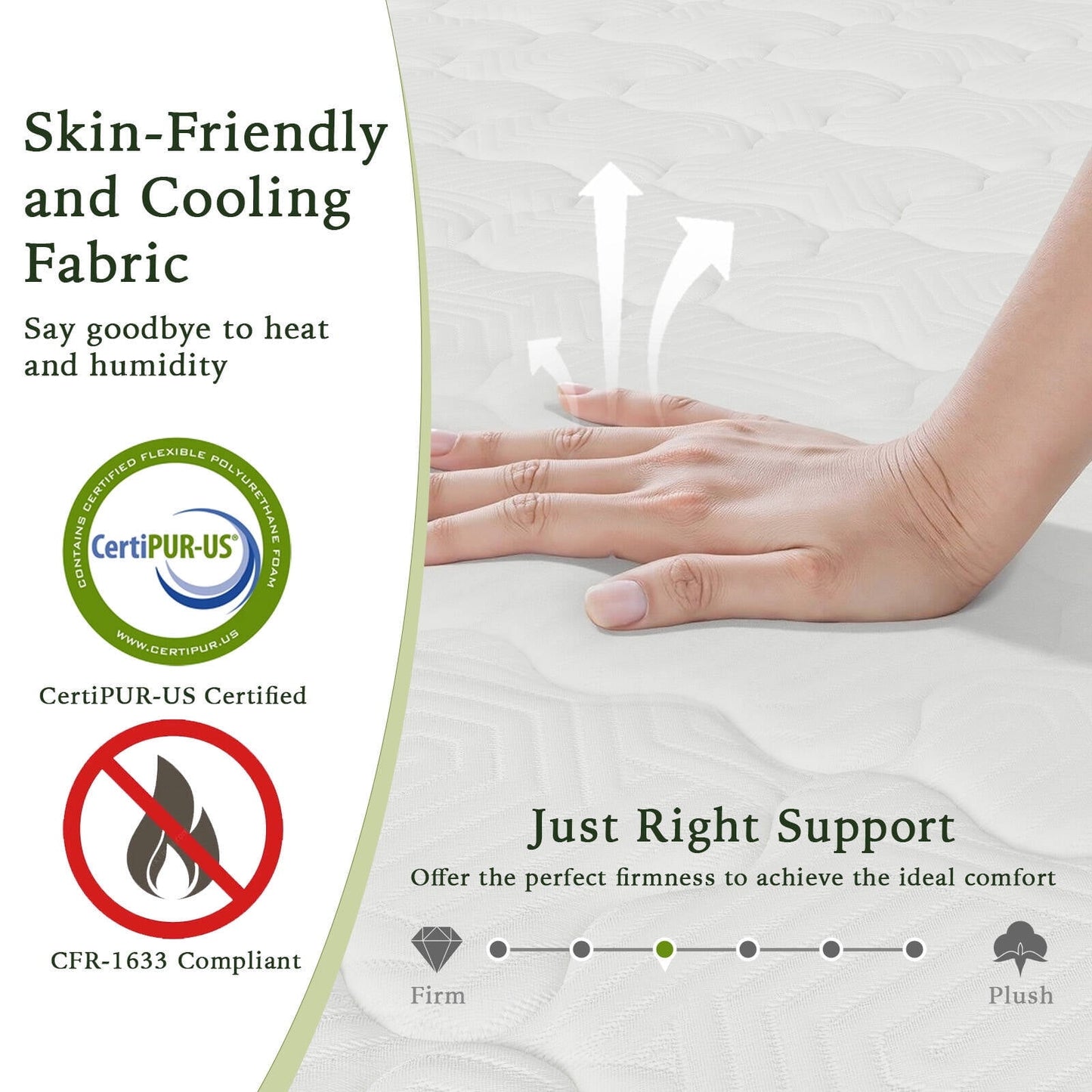 Kizreo Queen Mattress 12 inch, Hybrid Mattress in a Box with Memory Foam and Pocket Springs for Pressure Relief, Firm Queen Size Mattress, Motion Isolation, CertiPUR-US