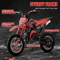 Ktoebyco 49cc Kids Dirt Bike, Gasoline Powered 2-Stroke Mini Motorcycle, 1-Seater, 1.5L Fuel Capacity, Red