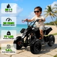Gpower 49cc Mini Gas ATV for 5-13 Kids with 2-Stroke Pull Start,4-Wheeler with Disc Brake ATV,6"Tires