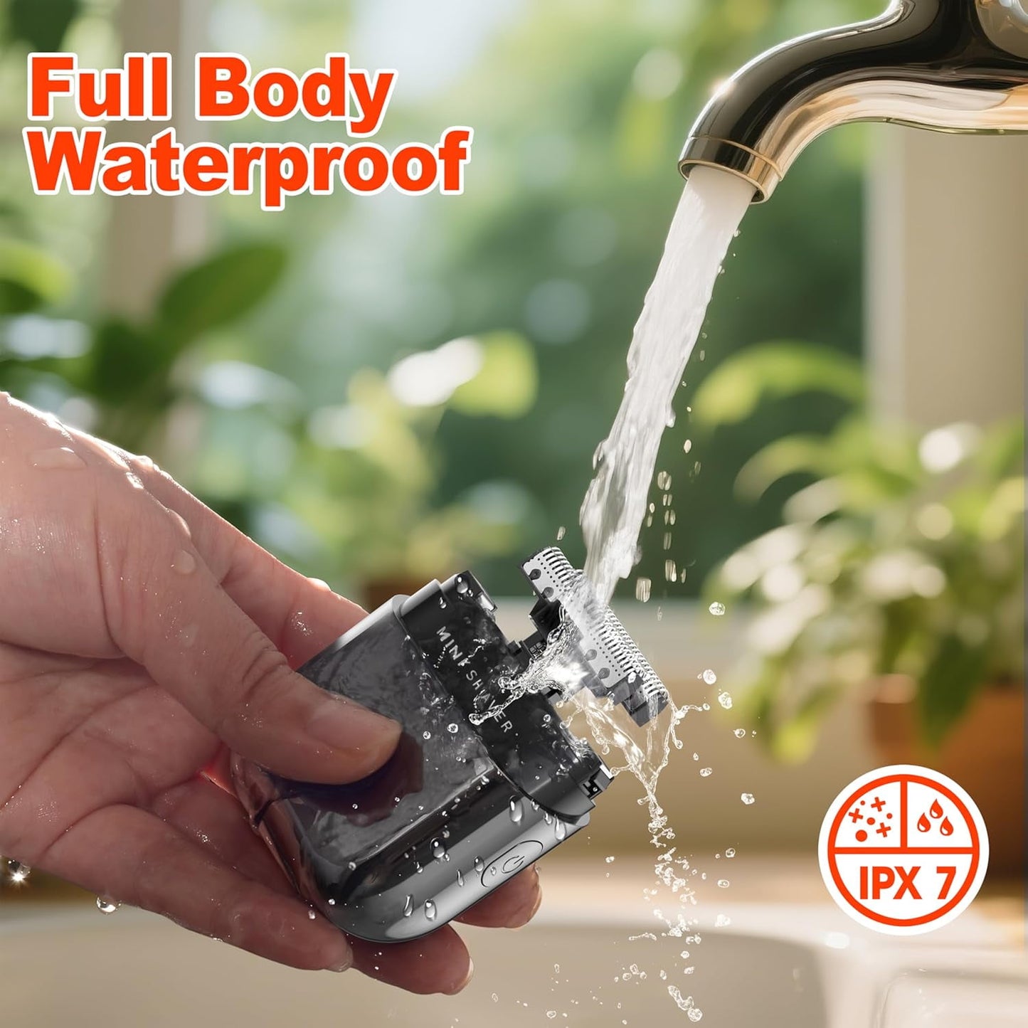 Electric Foil Shavers for Men, Rechargeable Mini Electric Razor with IPX7 Waterproof for Travel & Home, Gray