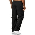 MLDRA Men's Cargo Pants Sweatpants Jogger Work Trousers Relaxed Fit Casual Lightweight Slacks with Multi Pockets Black