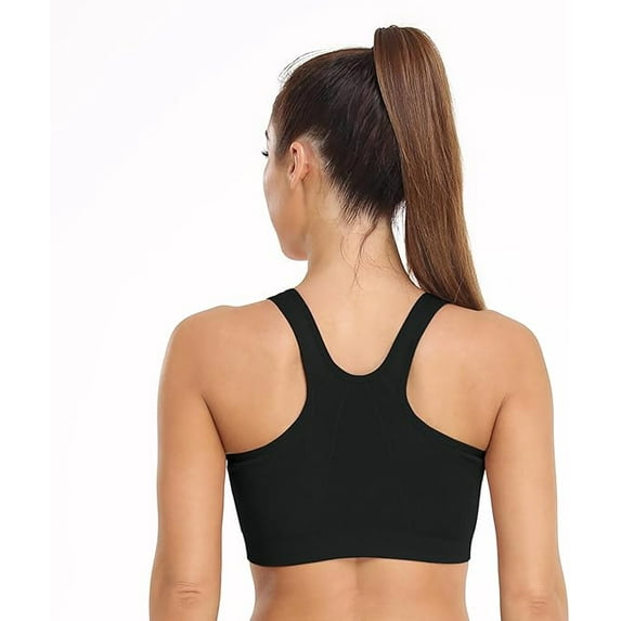 WQD 2 Pack Yoga Sports Bras for Women High Impact Padded Wirefree Seamless Support for Yoga Running Training Gym Workouts