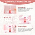 Vital Luxury Cherry Blossom Scented Bath and Body Gift Set, 3 Pieces,with Shower Gel,Body Lotion, and Body Mist