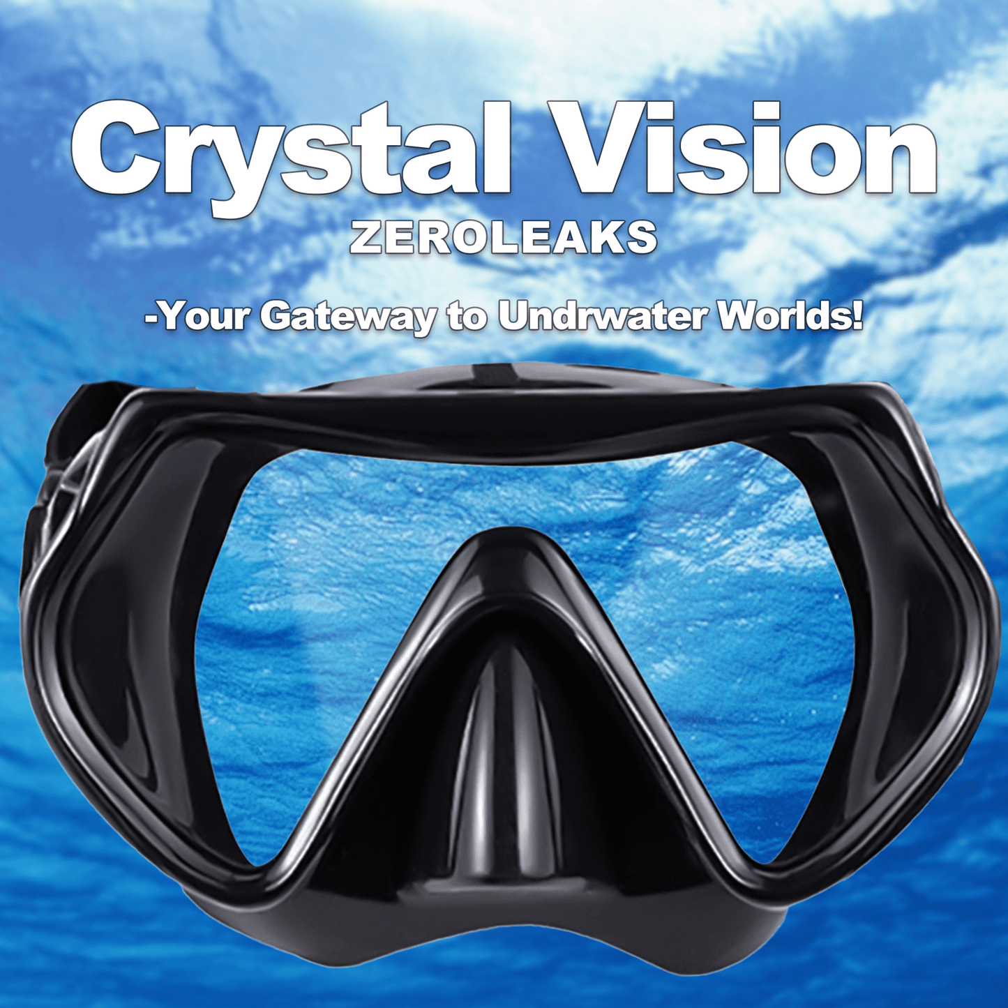 TUDIVING Snorkeling Mask Set Adult, Snorkeling Combo, Mask and Snorkel Included, LakeBlue