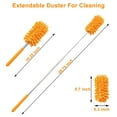 CRFYSC Microfiber Duster with Extension Pole and 3-pack Replaceable Heads, Furniture duster for Home, Car & Furniture Cleaning