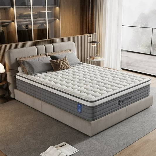 Dranite 12" Full, Gel Infused Memory Foam and Pocket Spring Hybrid Mattress in a Box, Adult