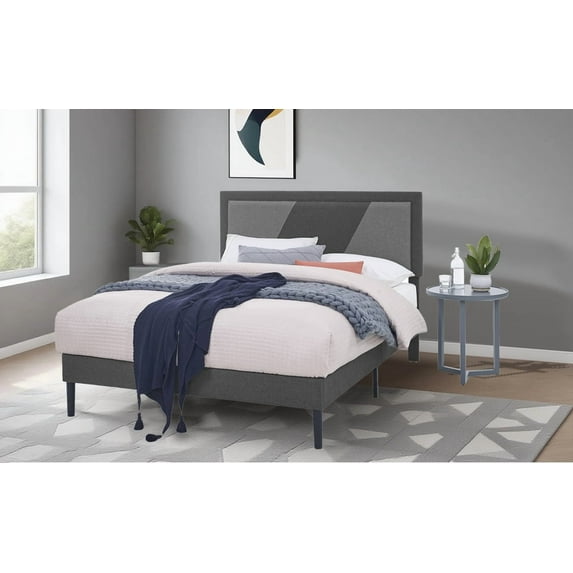 Dranite Solid Wood Bed Frame,Queen Size Bed Frame with Storage Space,Heavy Duty Sturdy Mattress Foundation,Easy Assembly,No Box Spring Needed, Black,Full