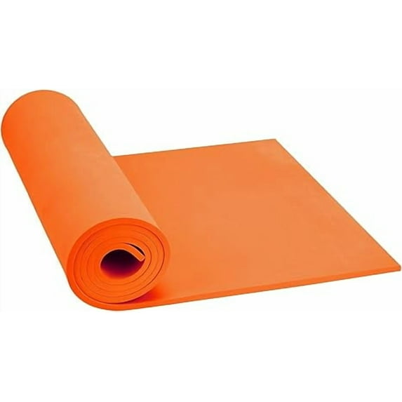 Orange 6mm Eva Foam Sheets, Halloween Crafts Foam, 49"x13.9" Eva Foam Roll High Density 86kg/m3 for Cosplay Supplies, DIY, Cards Making,School