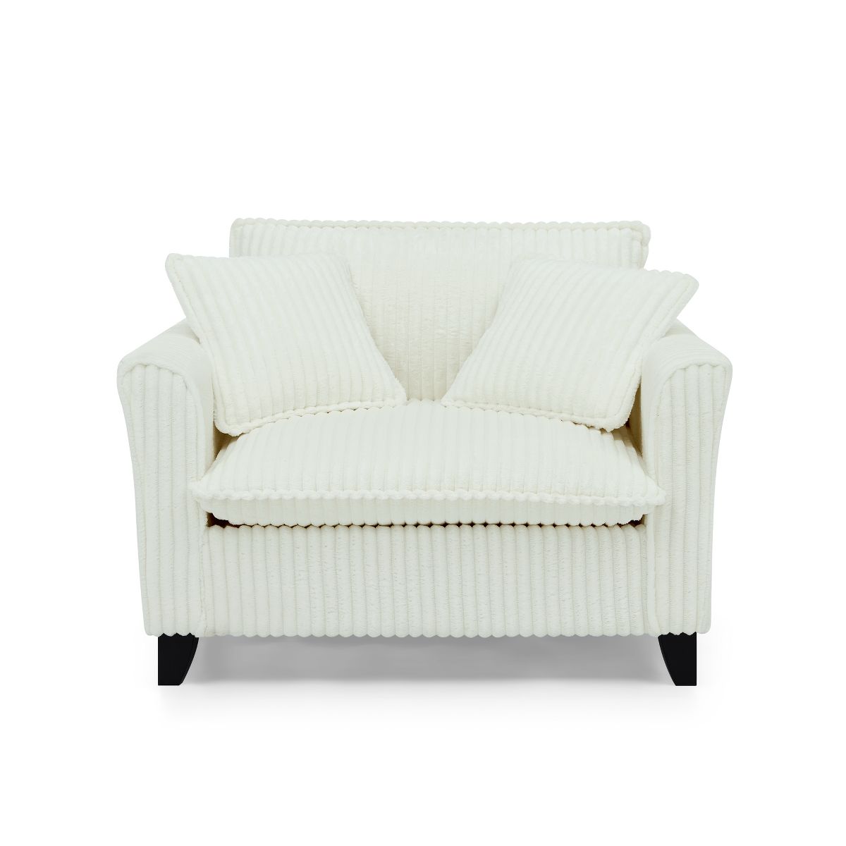 TiramisuBest Comfortable Beige Lazy Sofa Chair, Single Seat with Backrest & Armrests for Home Relaxation