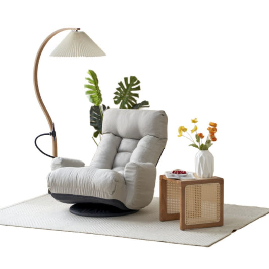 TiramisuBest Adjustable 360 Swivel Leisure Chair, Gray Recliner Sofa Chair for Gaming, Living Room & Lounge