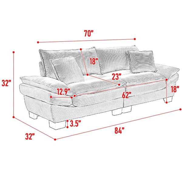 TiramisuBest Black Mid-Century Accent Chair, Comfy Upholstered Armchair with Wooden Legs for Living Room & Small Spaces