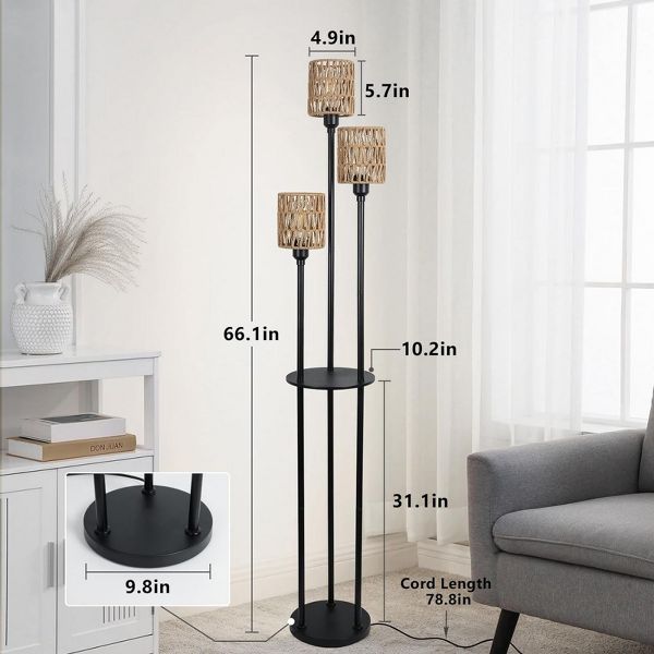 TiramisuBest Modern Floor Lamps in Various Colors and Styles with Shades 110~120v Metal/Wood Frame for Living Rooms and Bedrooms
