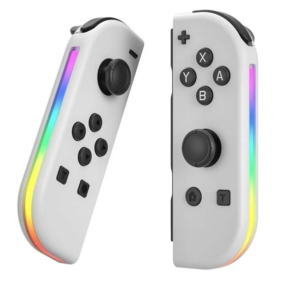 Game Controller for Nintendo Switch With LED, White