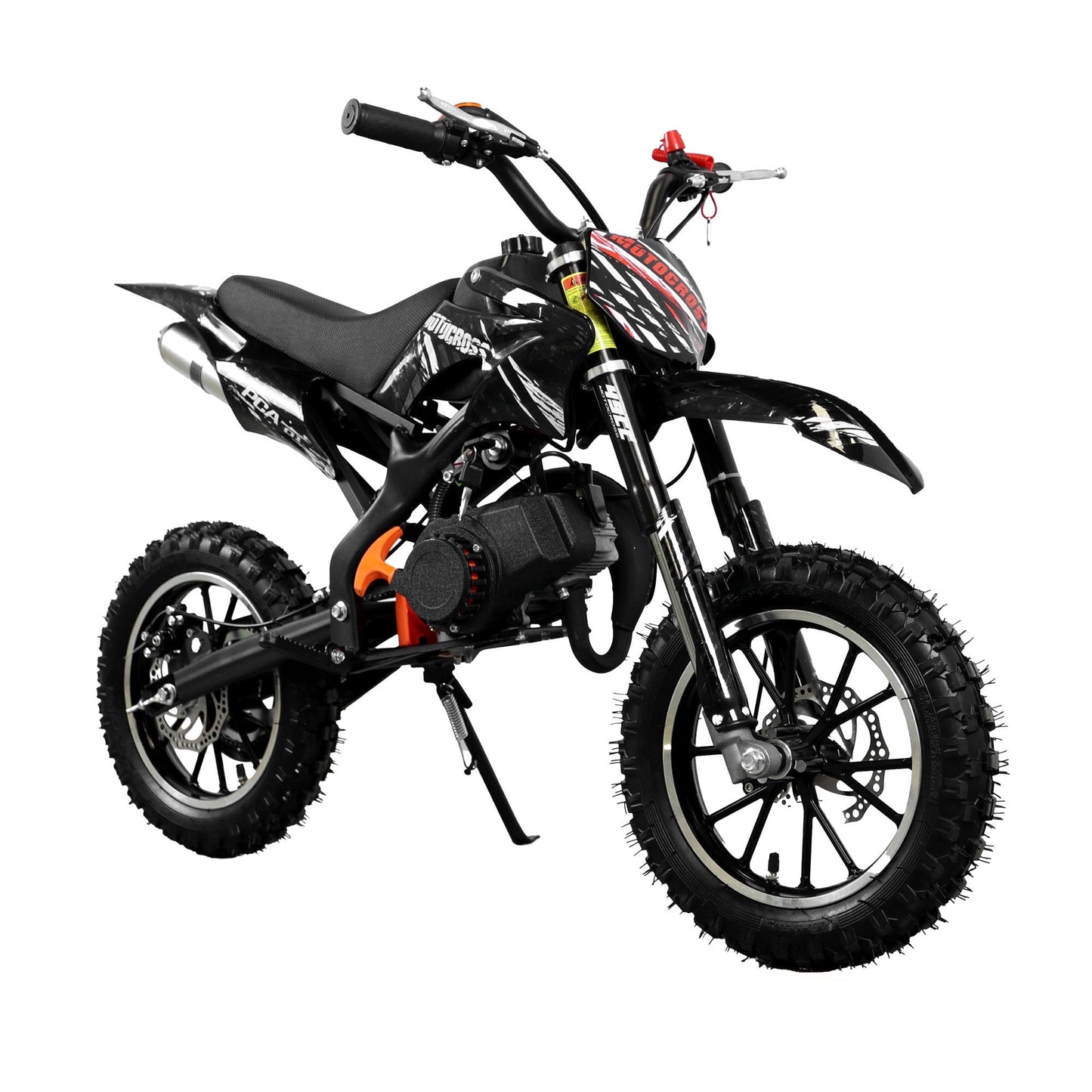 Gpower Gasoline 49cc Dirt Bike for Kids 6-15,2-Stroke Gas Power Mini Dirt Bike,1-Seater,Black