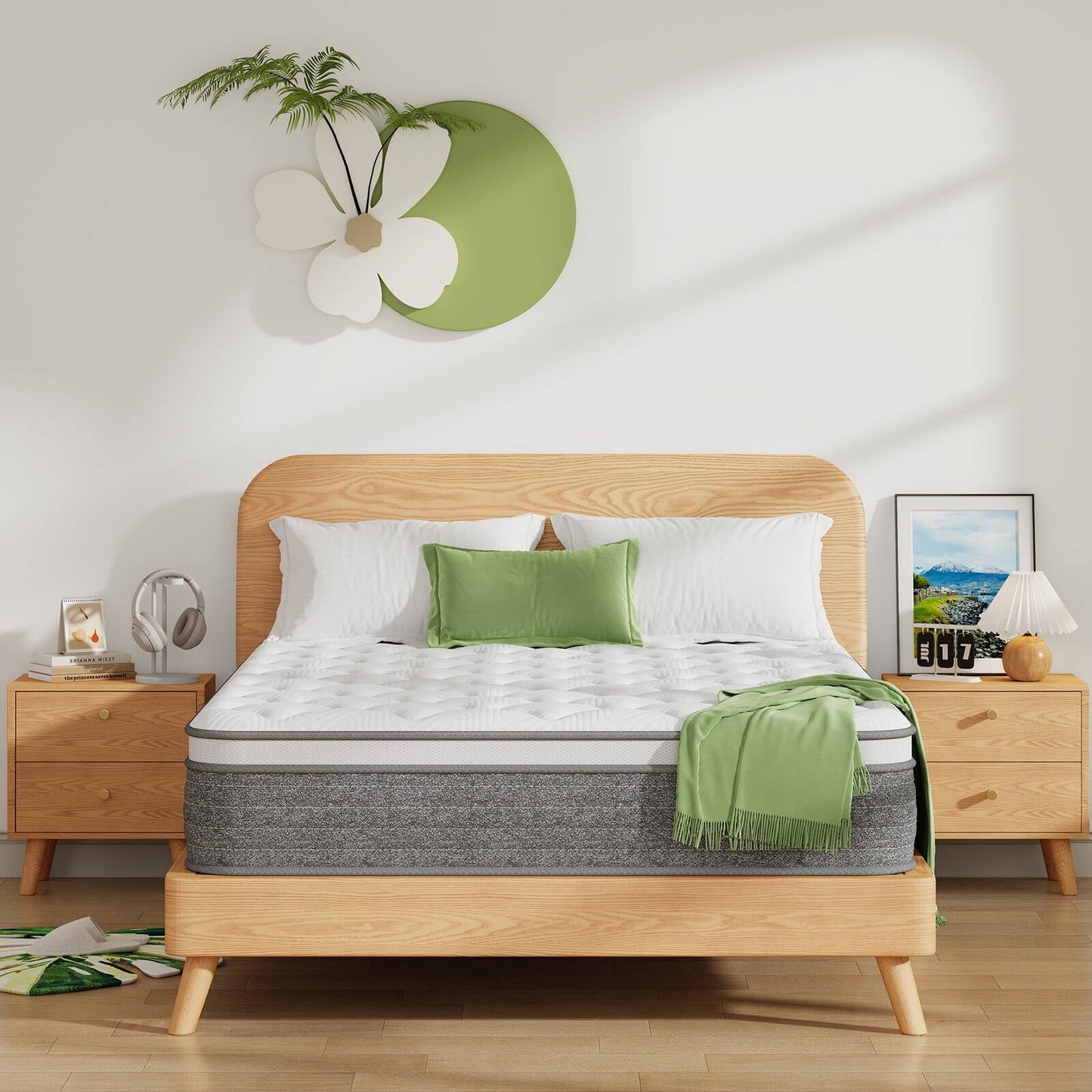 Kizreo Queen Mattress 12 inch, Hybrid Mattress in a Box with Memory Foam and Pocket Springs for Pressure Relief, Firm Queen Size Mattress, Motion Isolation, CertiPUR-US