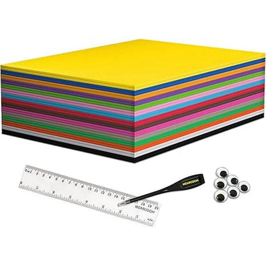 MEARCOOH Foam Sheets Crafts 9x12 in 30Pack 15 Colors 2mm Eva Color Craft Foam Paper Set for Crafts Project Preschoolers Classroom Scrapbooking DIY Handcraft