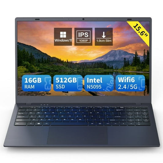 Ningmei NL100P 15.6 Inch Windows Laptop Intel N5095 16GB RAM 512GB SSD Space Gray