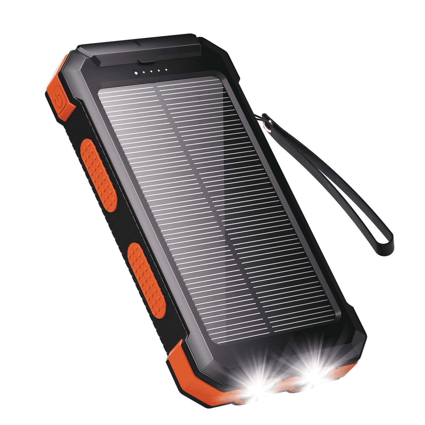 SOLPOWBEN 30000mAh Solar Power Bank Compatible for Iphone 17 Cell Phone 12W Portable Charger Power Bank for Outdoor Camping Hiking (Orange)