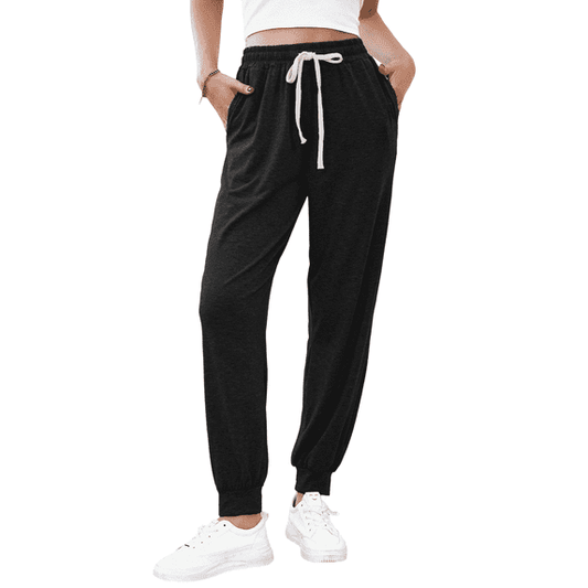 WQD Women's Jogger Sweatpants with Pockets Comfy Lounge Pants Casual Drawstring Athletic Workout Pajama Pants(Available in Plus Size)