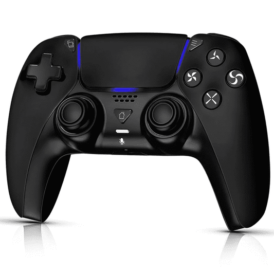 Wireless Controller for P5/Slim/Pro/PC with Dual Vibration & 6-Axis Gyro, USB-C Cable Included, Black, New