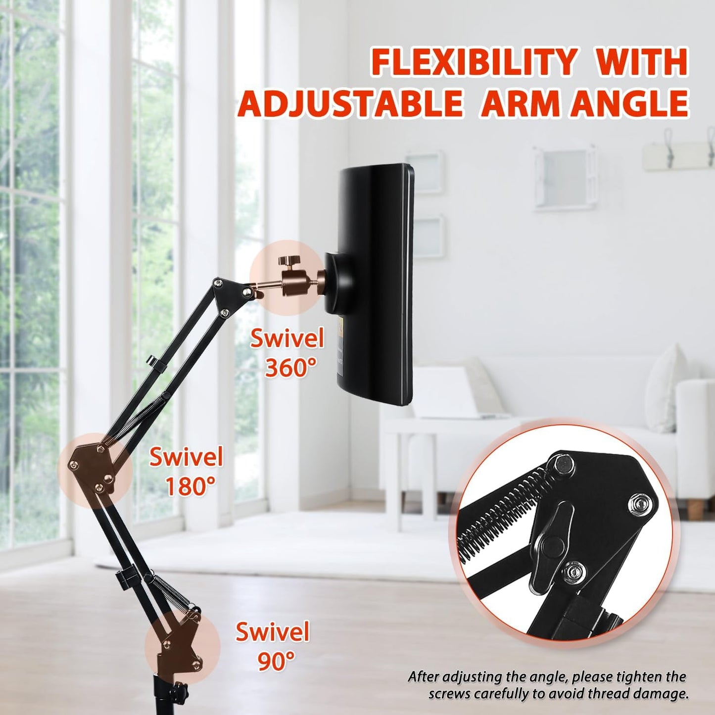 Red Light Therapy for Face and Body, Red Infrared Light Therapy Lamp with Stand Led 660nm & 850nm Infrared Light Device for Body