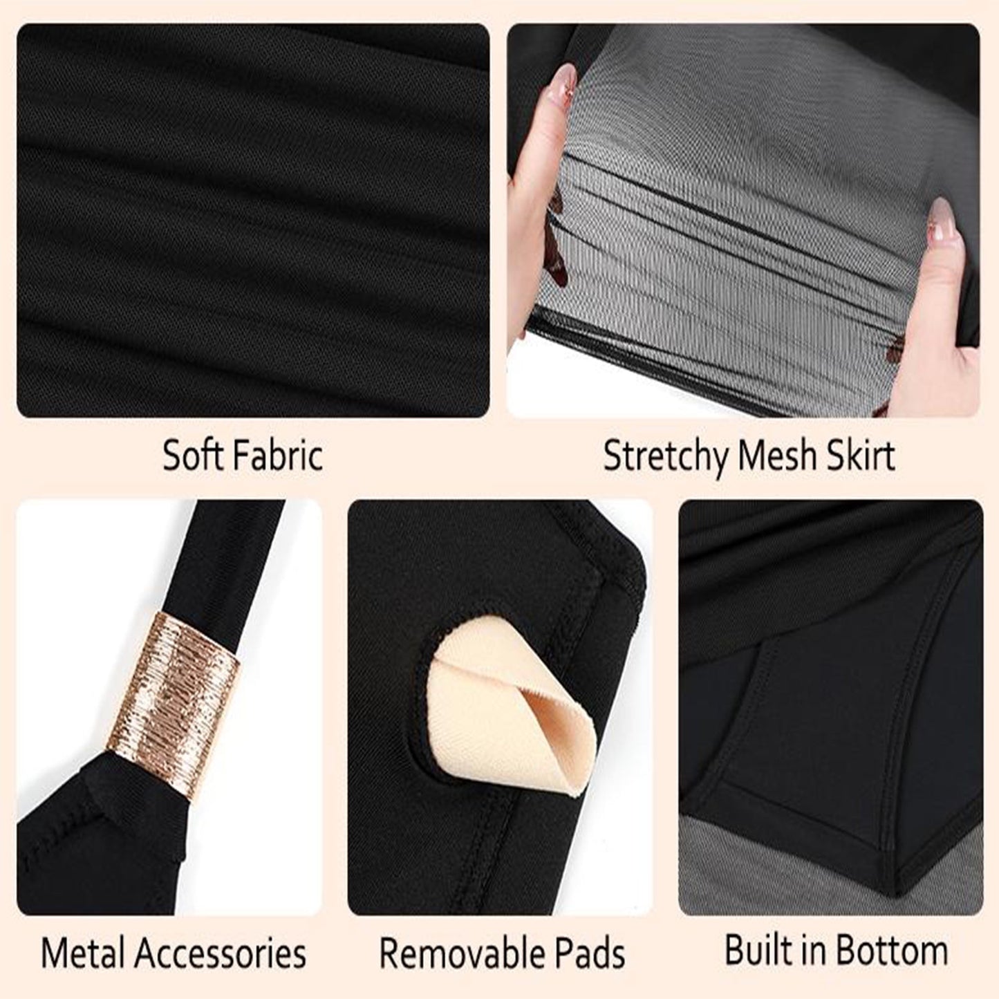 WQD Womens Bikini Set High Waisted 2 Piece Swimsuits Tummy Control Bathing Suits Curvy Mesh Swim Skirt Swimwear