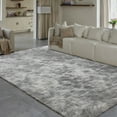 WIPONKEN 8x10 Shaggy Area Rugs for Living Room Bedroom Dining Room Office Farmhouse, Plush Indoor Decorative Long-haired Carpet