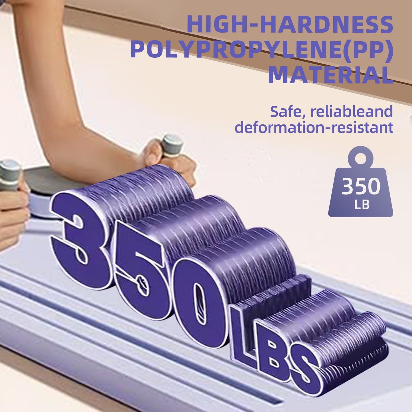 Multi-Functional Pilates Board - Pilates Reformer Set, Multi-Purpose Foldable Pilates Reformer Board for Home, 5 in 1 Pilates Sliding Board (Purple)