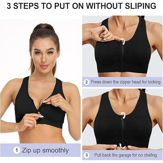 WQD 2 Pack Yoga Sports Bras for Women High Impact Padded Wirefree Seamless Support for Yoga Running Training Gym Workouts